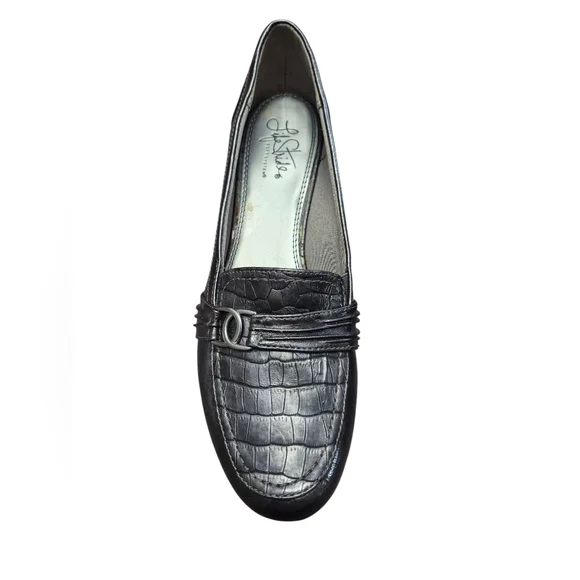 Life Stride Women's Metallic Gray Loafers Size 9 - Picture 4 of 8